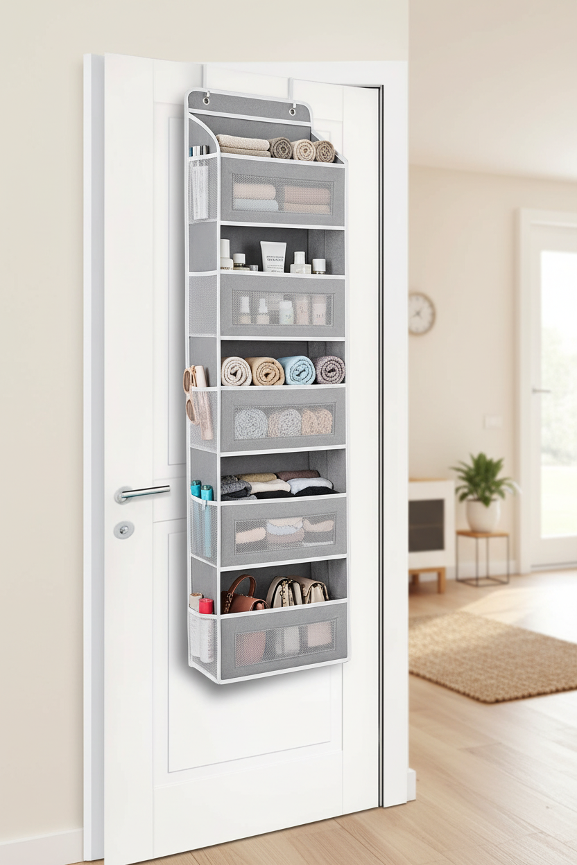 5-Tier Over-the-Door Storage Box Organizer