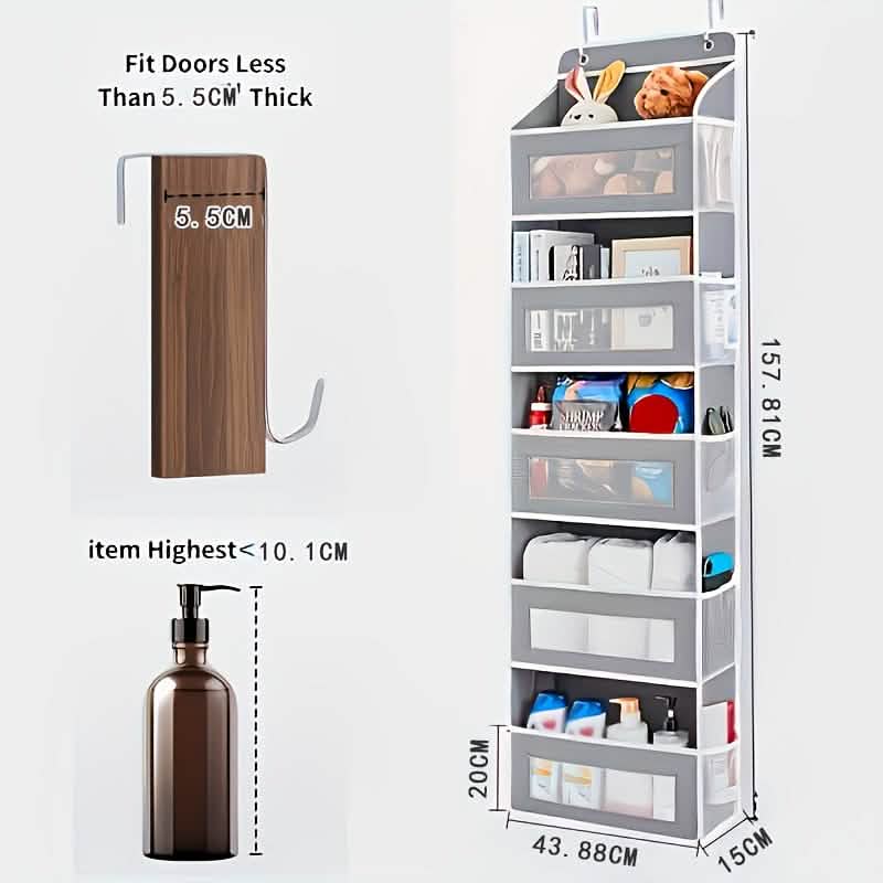 5-Tier Over-the-Door Storage Box Organizer